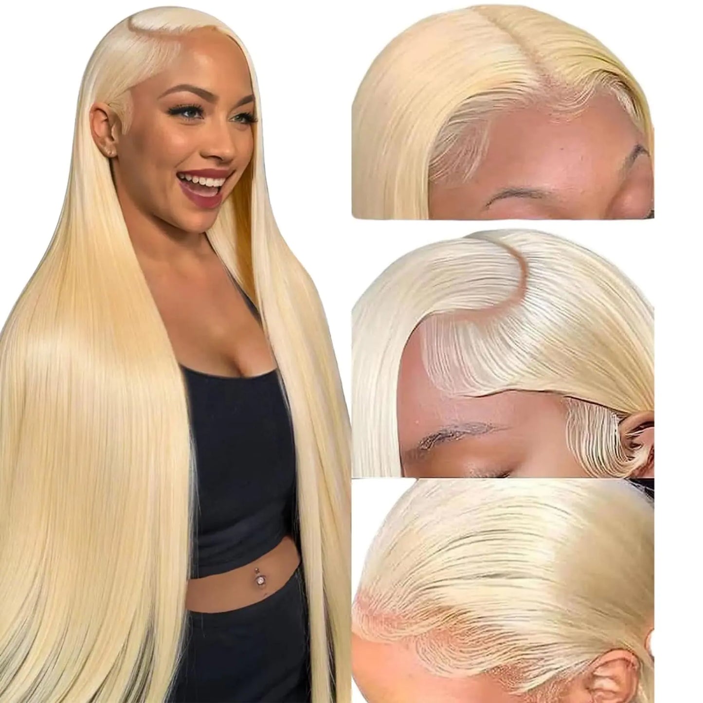 Blonde Wig Human Hair 613 13x6 Lace Front Wig Human Hair Straight 13x6 Frontal Lace Wig Blonde Lace Front Wigs Human Hair 613 Hd Lace Frontal Wig 180 Density 613 Human Hair Wig Blonde 24 Inch