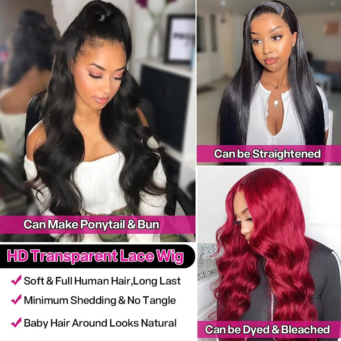 HD Lace Frontal Wig Human Hair 200 Density 13x4 13x6 Body Wave Lace Front Wigs For Women Lace Human Hair Wigs Bling