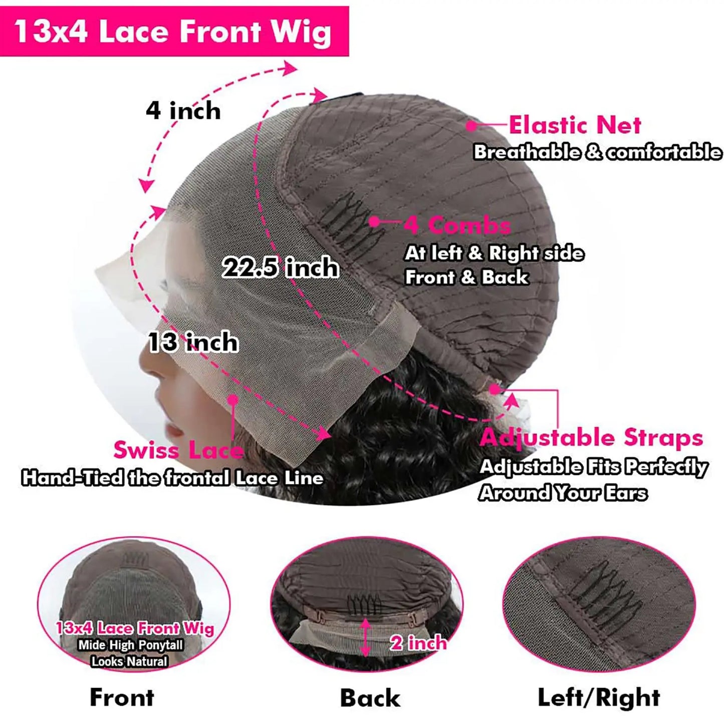 HD Lace Frontal Wig Human Hair 200 Density 13x4 13x6 Body Wave Lace Front Wigs For Women Lace Human Hair Wigs Bling