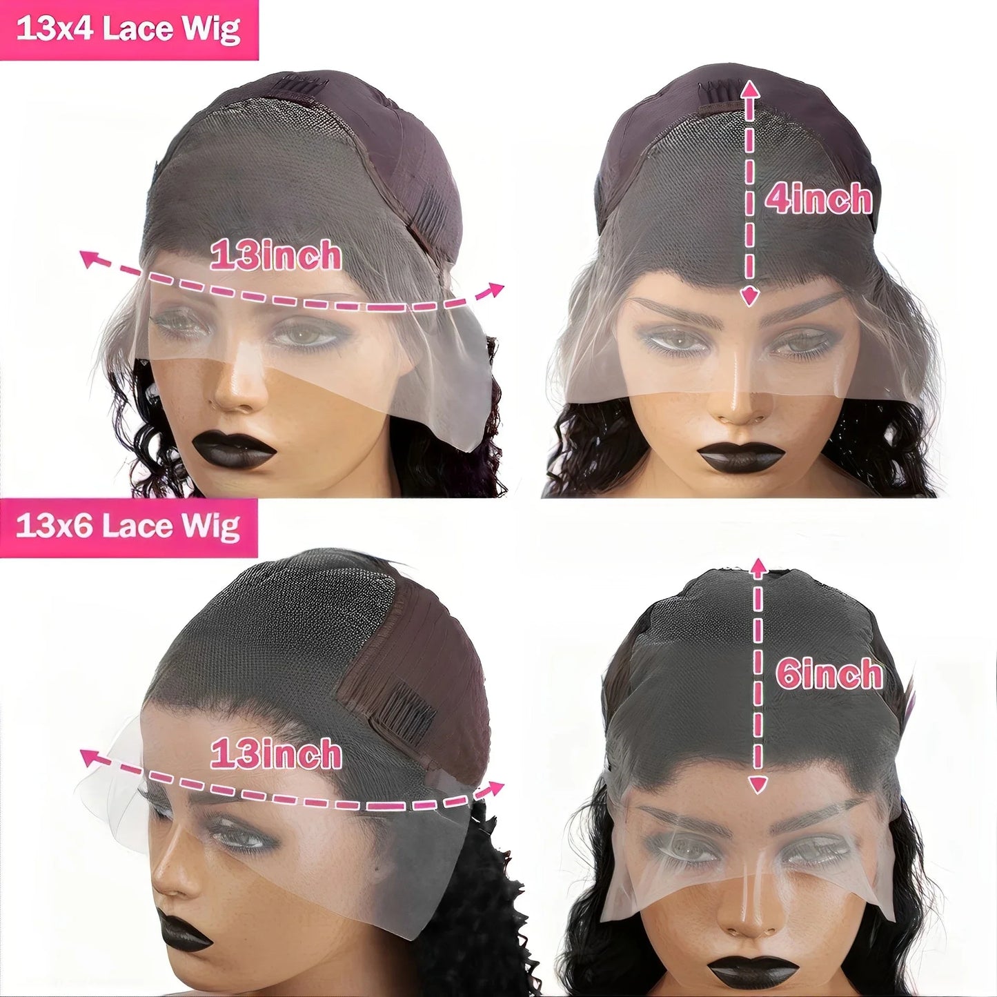 Curly Deep Wave Bob Human Hair Transparent Wigs Lace Front Wig 13x6 Lace Frontal Wig 100% Human Hair HD Lace Wigs For Women