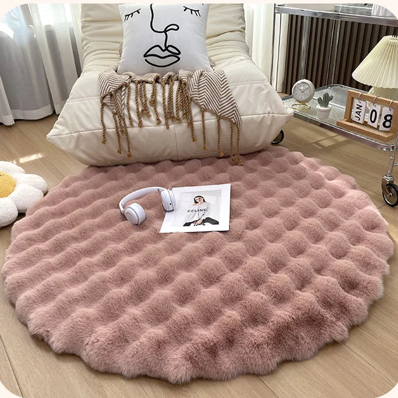 Plush Round Carpet