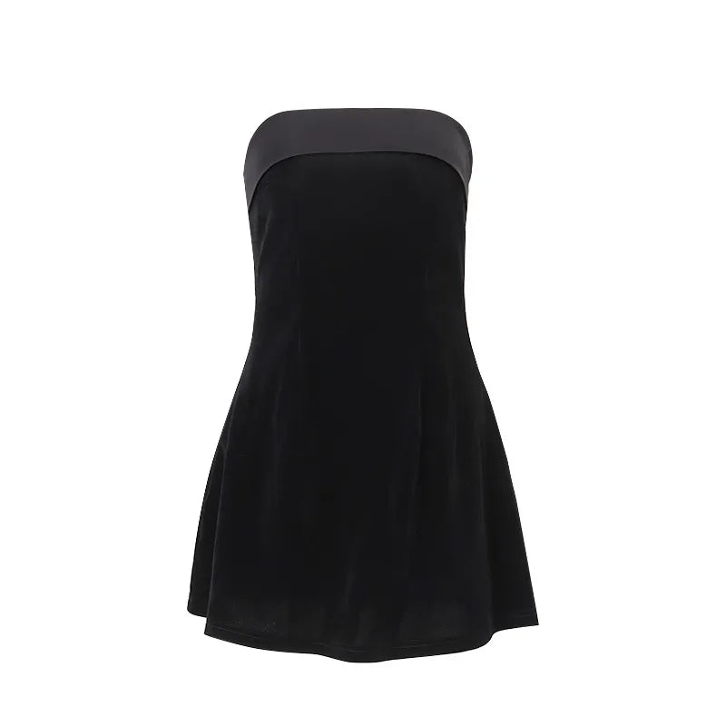 Slim Tube-Top A-Line Short Dress